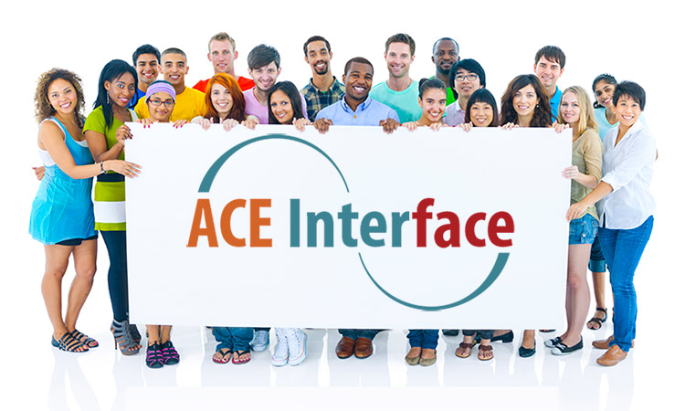 People hold ACE sign